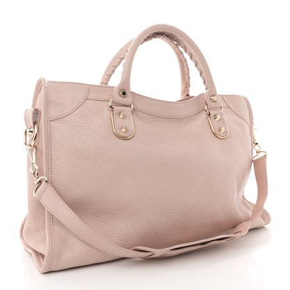 Balenciaga Chevre Silver Metallic Edge Hardware City Rose Aubepine Bois de Rose 4 of 14