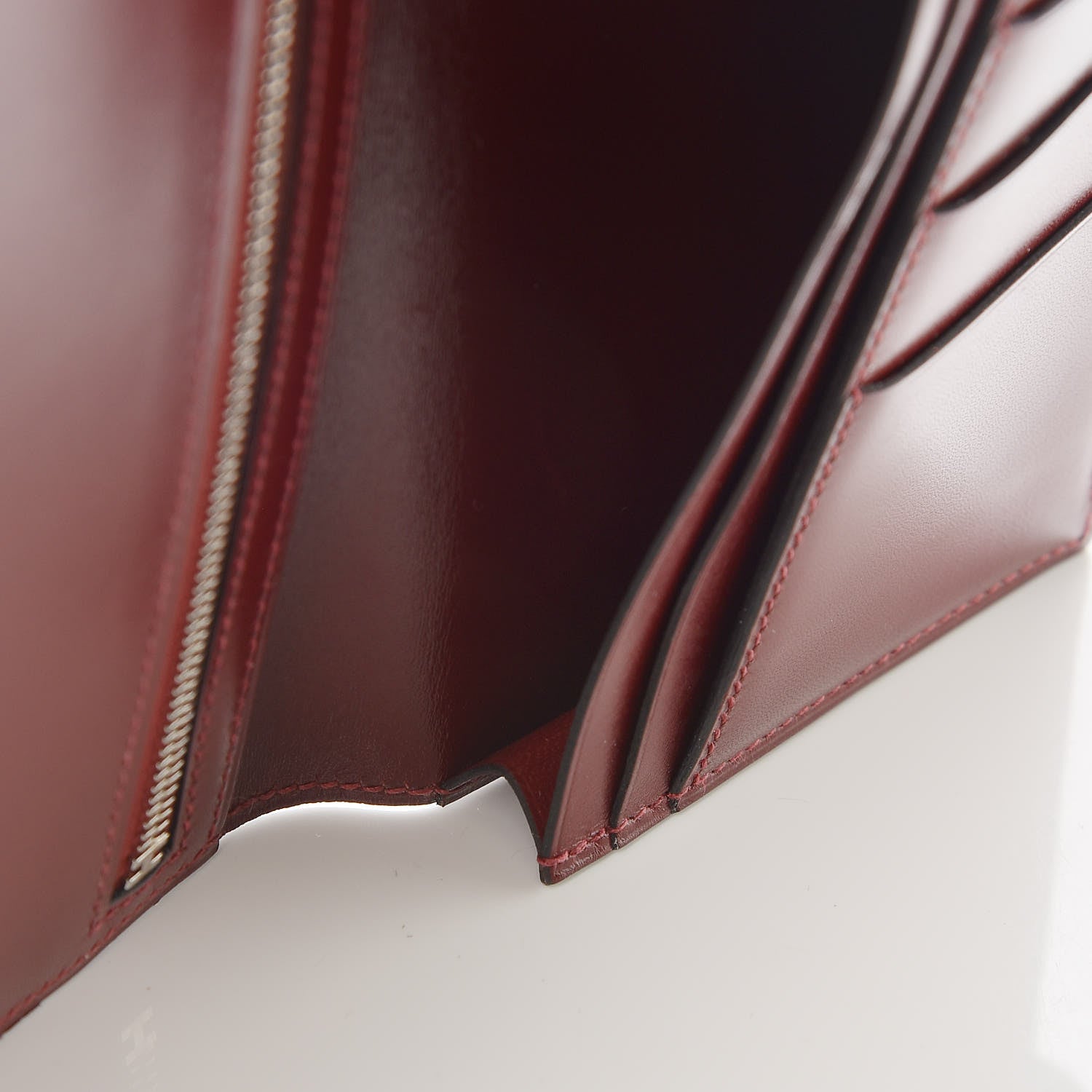 Hermes Box Bearn Gusset Wallet Rouge H 8 of 15