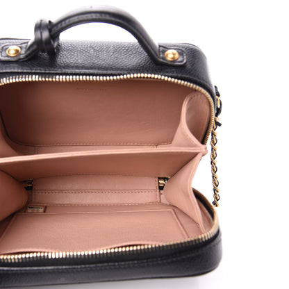 Chanel Caviar Quilted Small CC Filigree Vanity Case Black 5 of 10