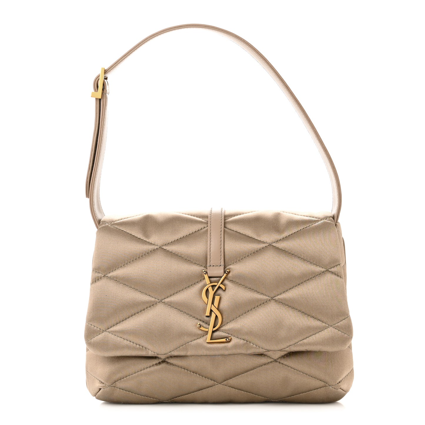 Satin Quilted Le 57 Diamond Shoulder Bag Mouse