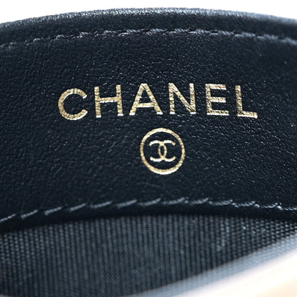 Chanel Caviar Quilted Filigree Card Holder Beige Black 6 of 9