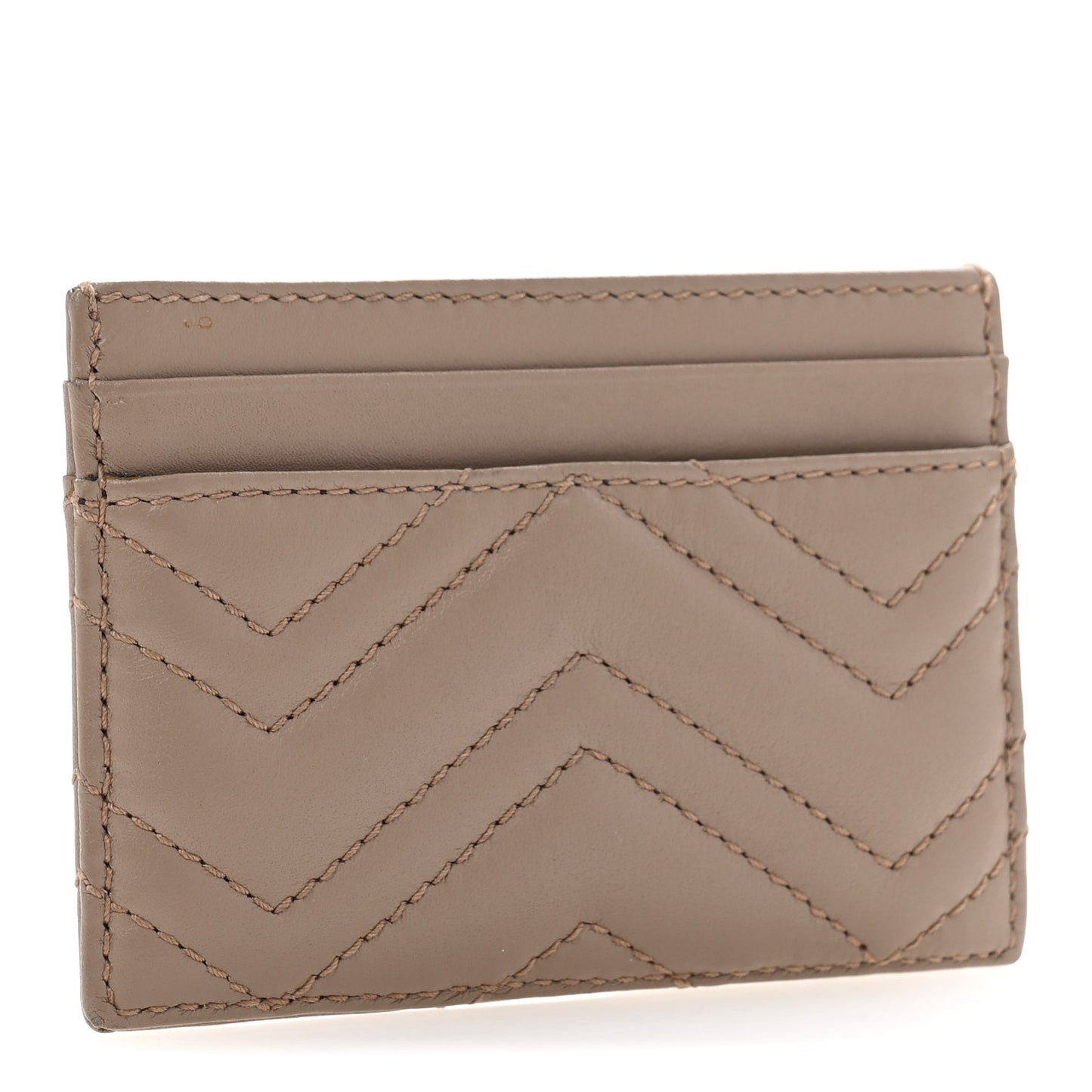 Calfskin Matelasse GG Marmont Card Holder Porcelain Rose