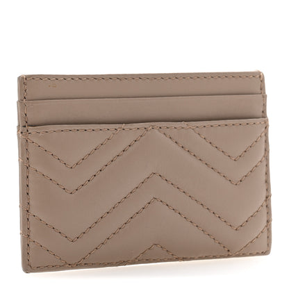 Gucci Calfskin Matelasse GG Marmont Card Holder Porcelain Rose 3 of 10