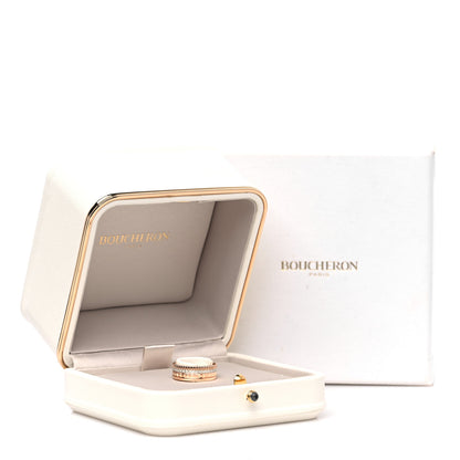 Boucheron 18K Rose White Gold Diamond Small Quatre Radiant Edition Ring 59 8.75 6 of 6