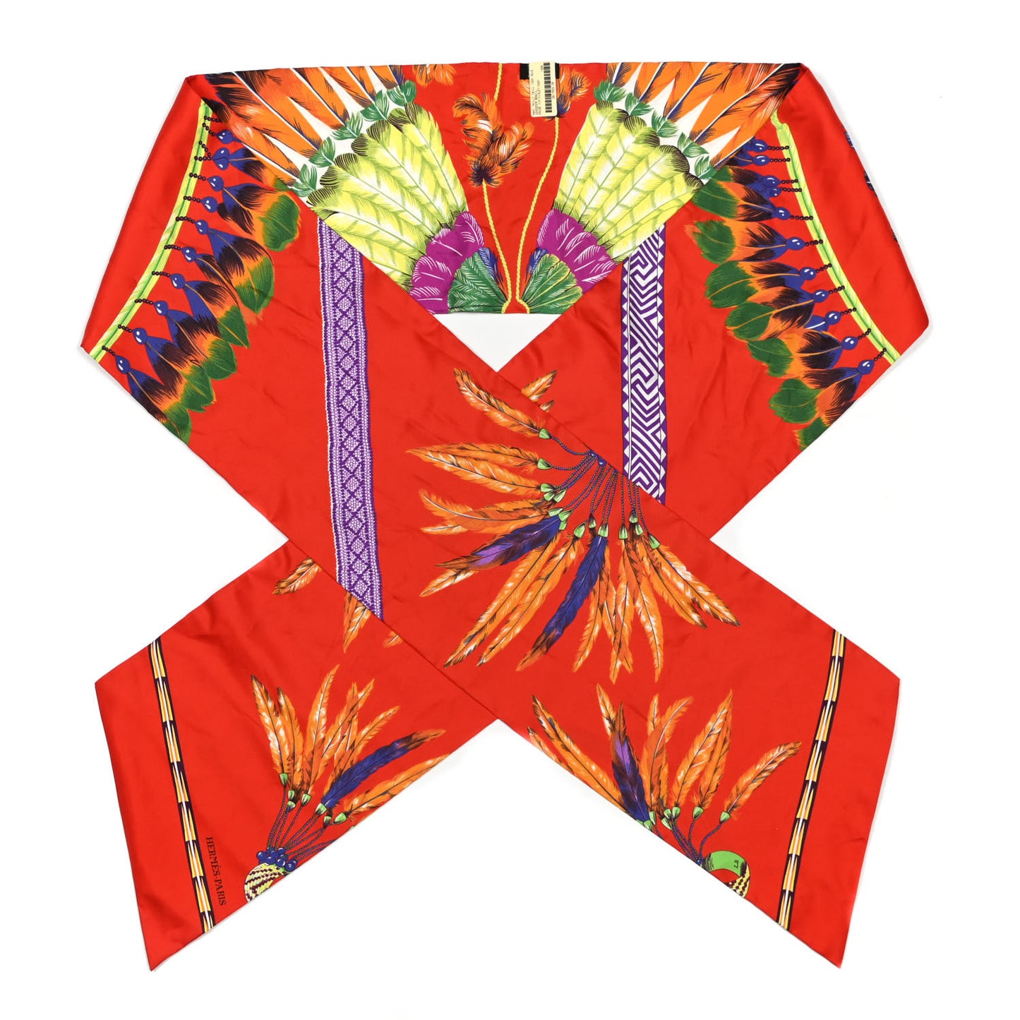 Silk Brazil Maxi Twilly Rouge Vif Violet Vert