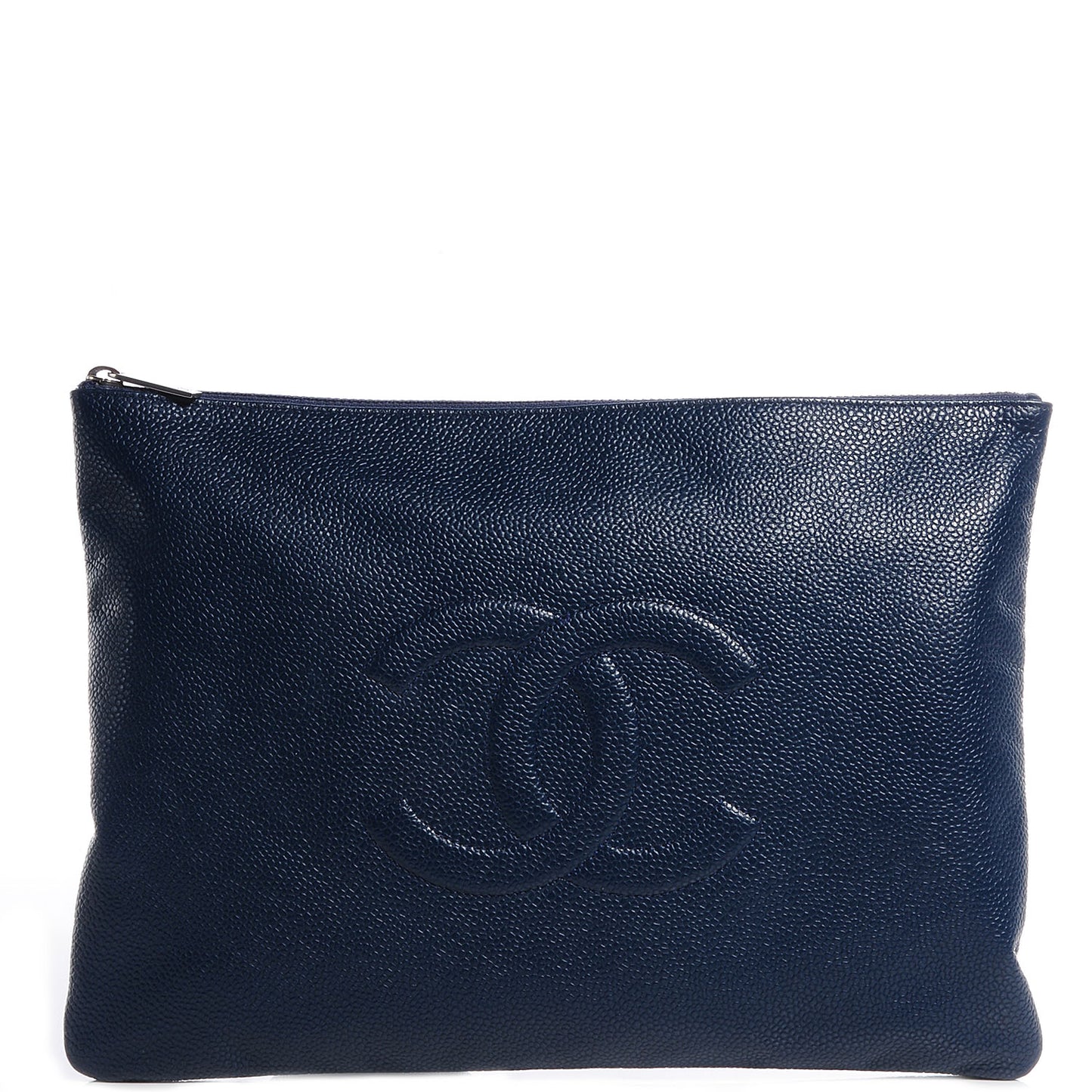 Caviar CC Flat Cosmetic Pouch Navy Blue