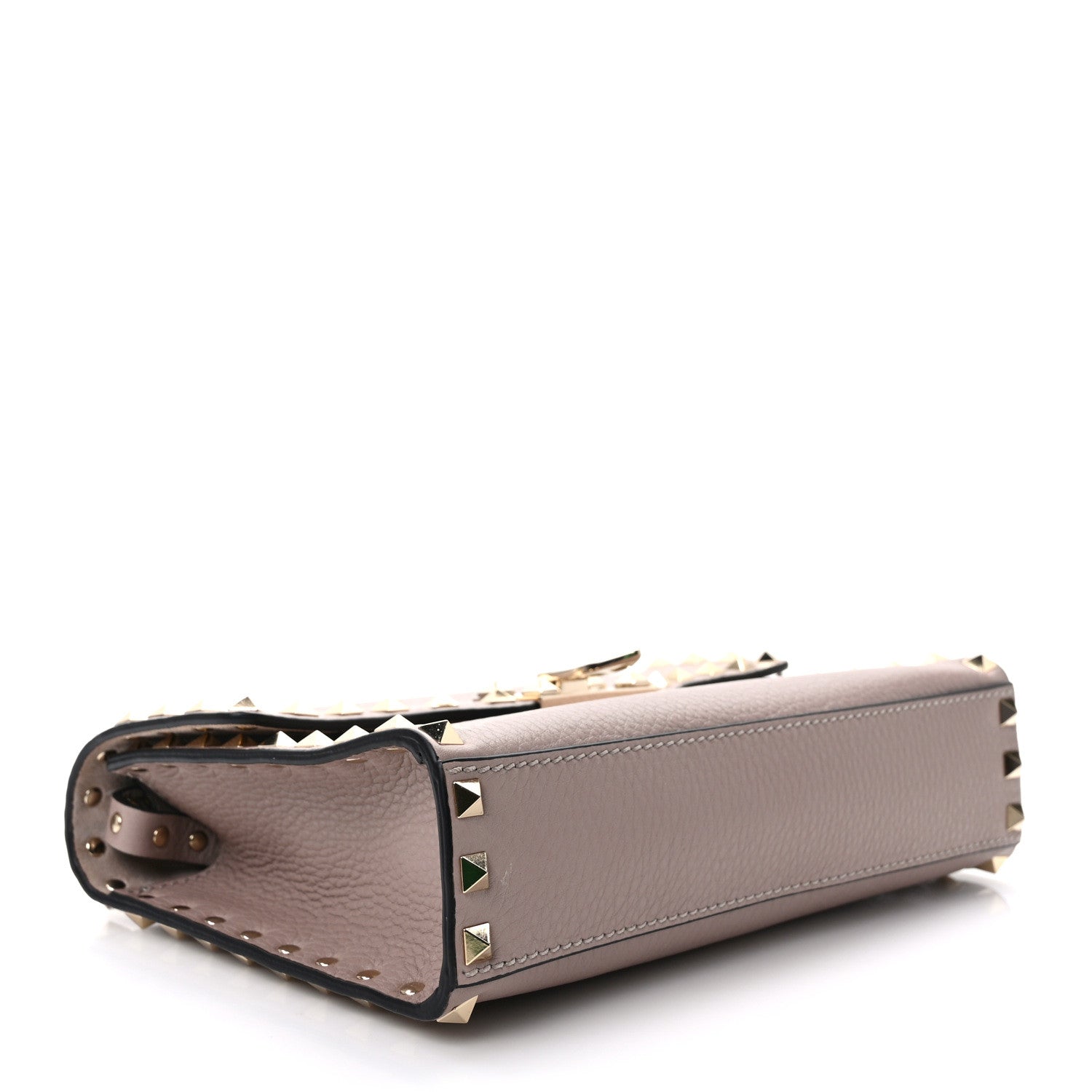 Valentino Garavani Pebbled Calfskin Medium Rockstud Flip Lock Crossbody Bag Clay 4 of 8