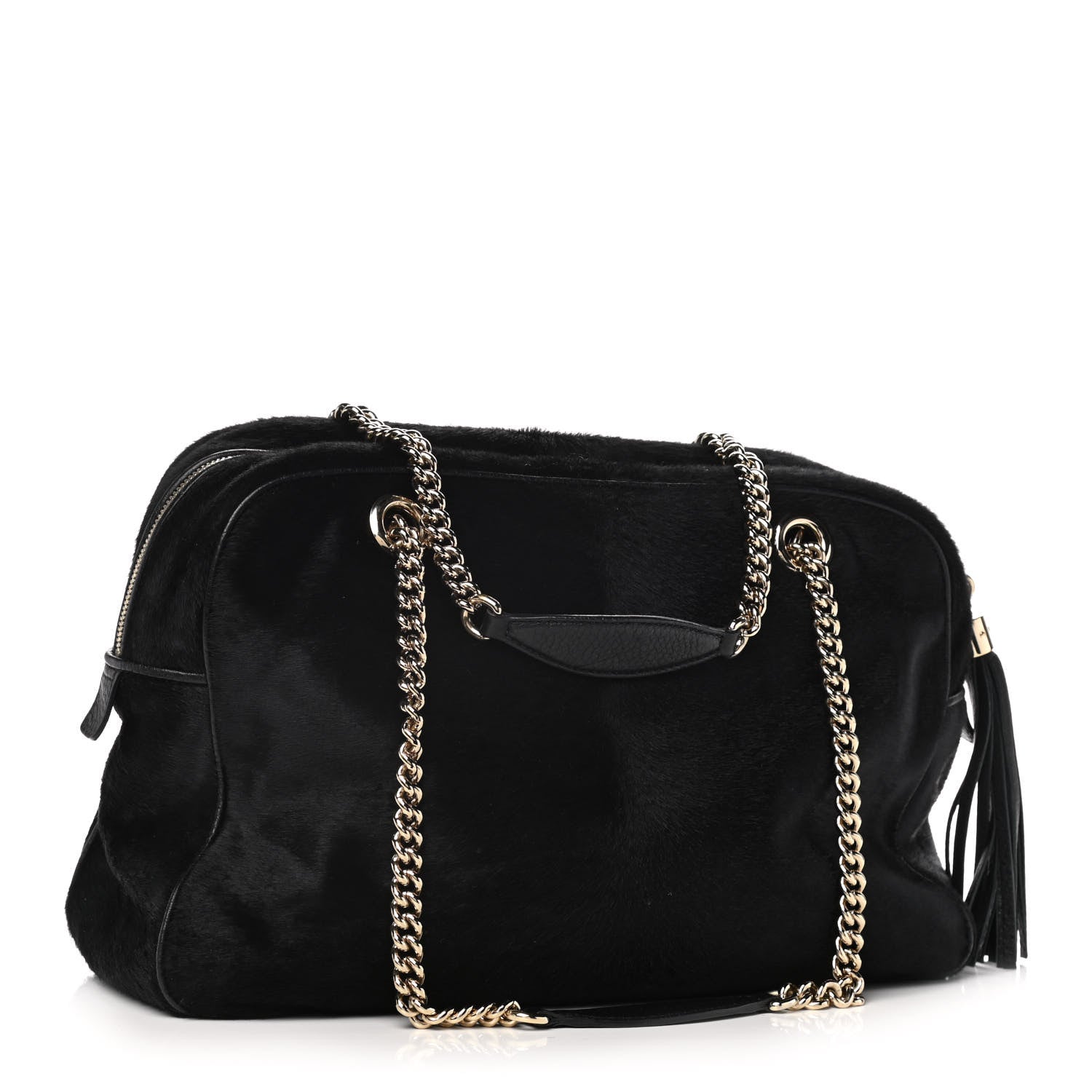 Gucci Pony Hair Medium Soho Bowler Black 3 of 14