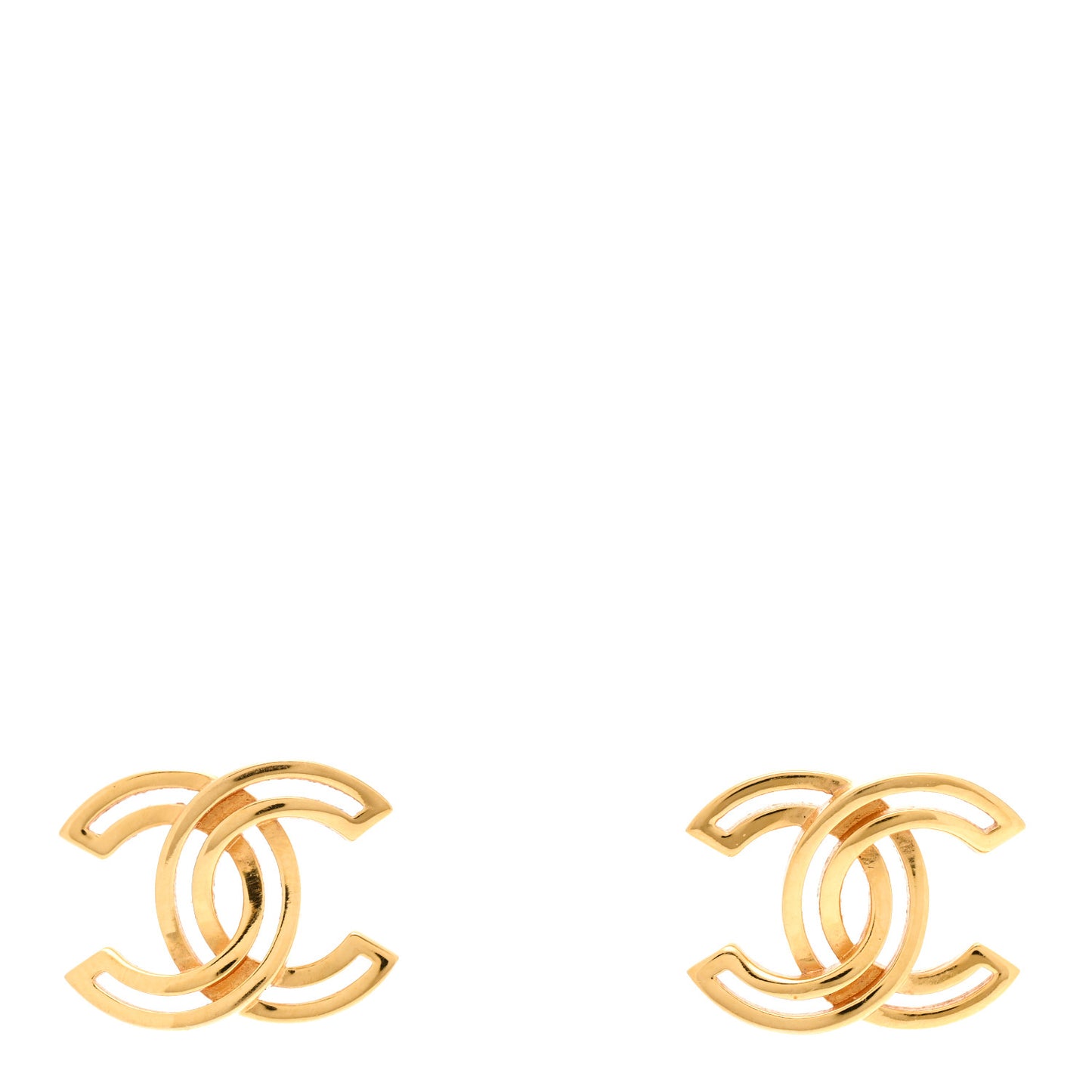 Metal Obazine CC Earrings Gold