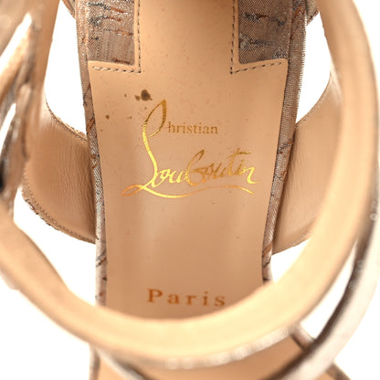 Christian Louboutin Liege Pepite Multipot 100 Sandals 36.5 Silver 7 of 8