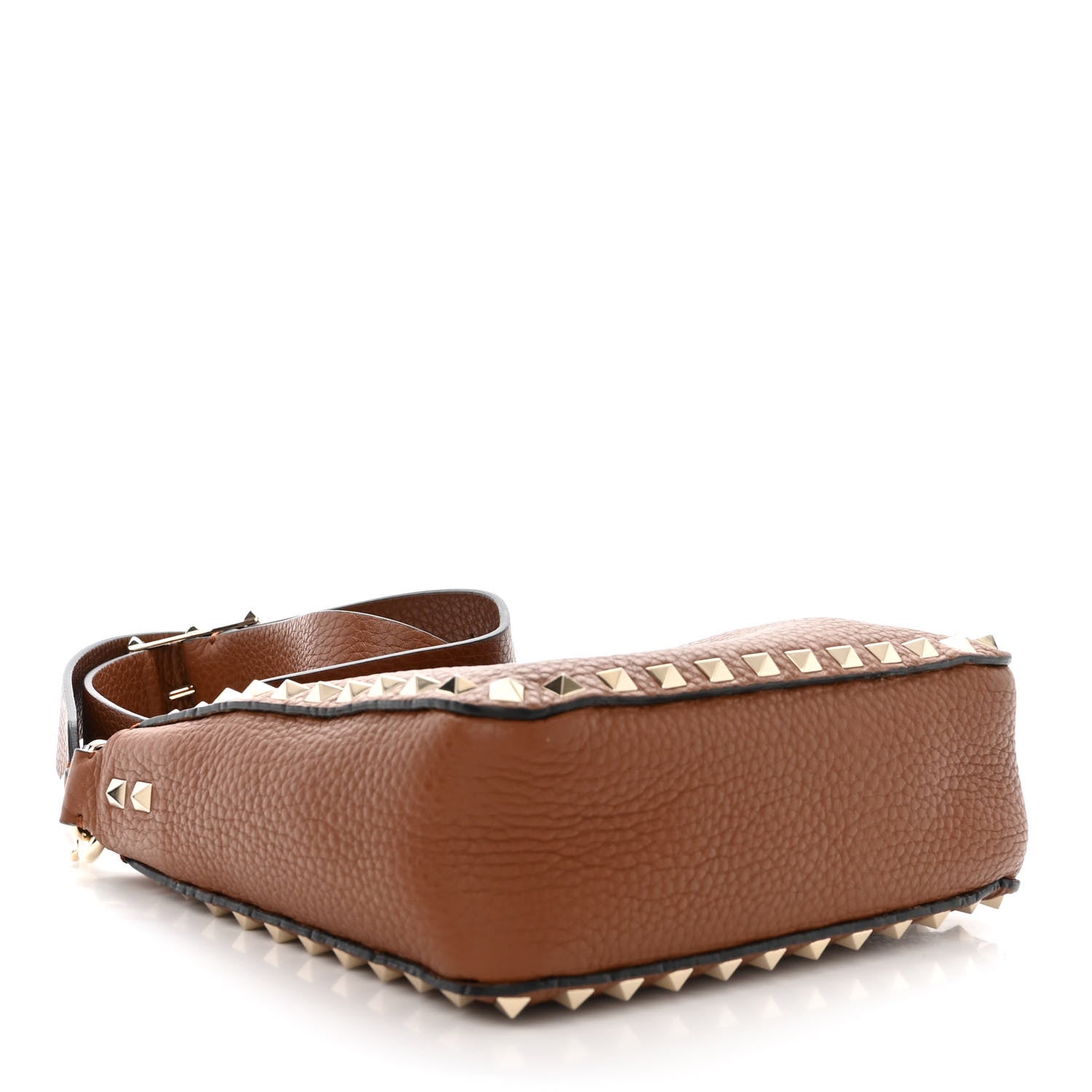 Valentino Garavani Pebbled Calfskin Mini Rockstud Flip-Lock Messenger Bag Light Cuir 4 of 11