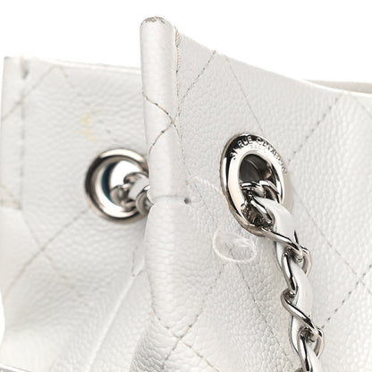 Chanel Grained Calfskin CC Pocket Tote White 12 of 14