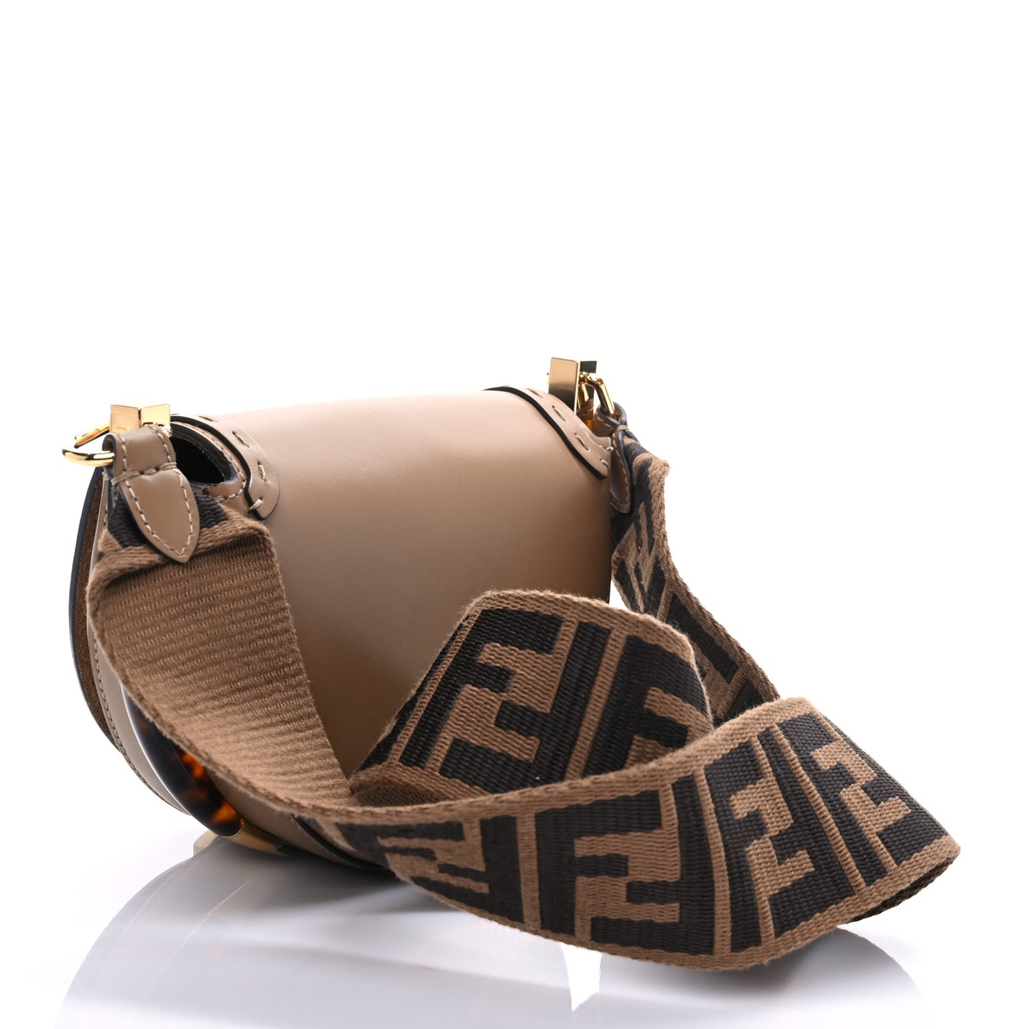 Vitello King Ribbon Plexiglass Moonlight Shoulder Bag Sand