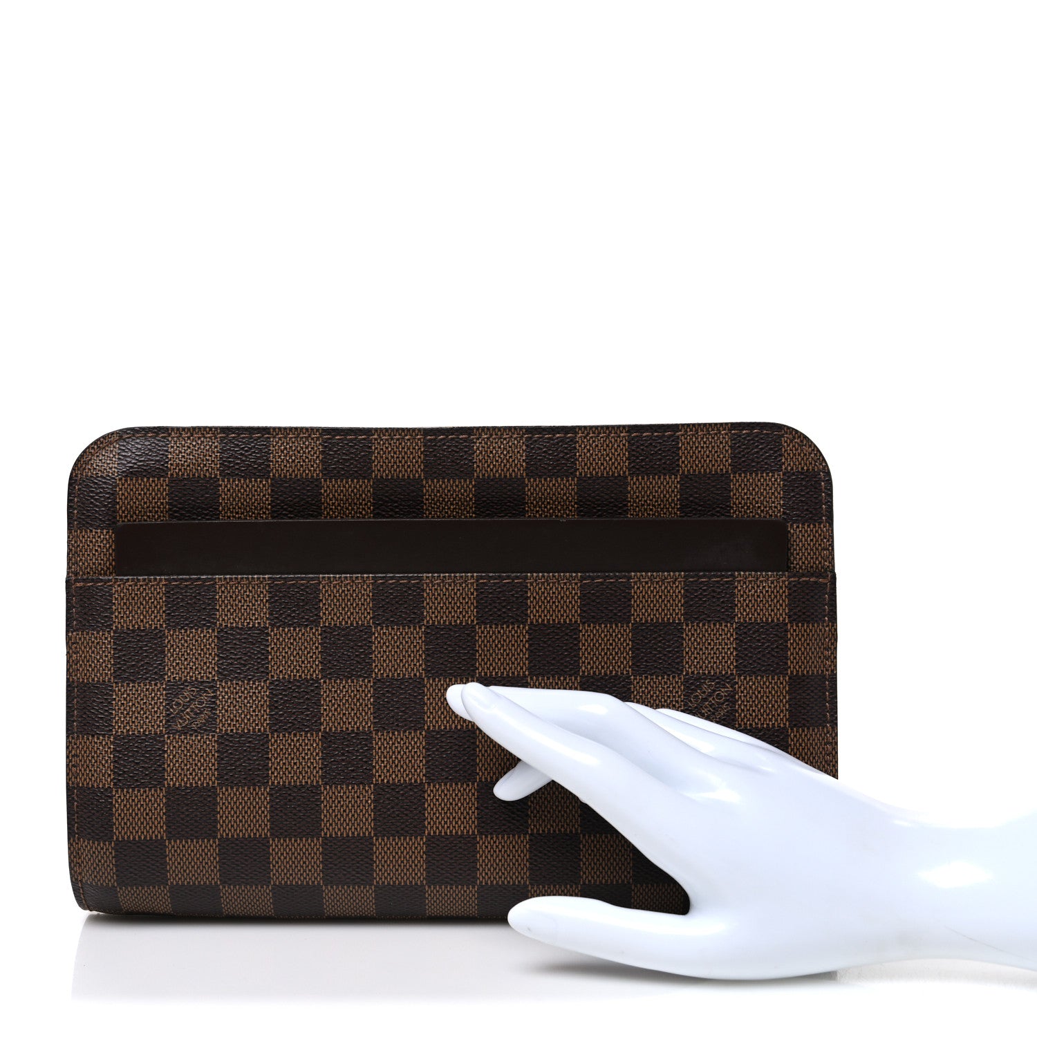 Louis Vuitton Damier Ebene Pochette Saint Louis Clutch 2 of 8
