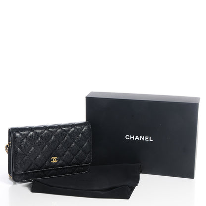 Chanel Caviar Quilted Wallet On Chain WOC Black 5 of 9