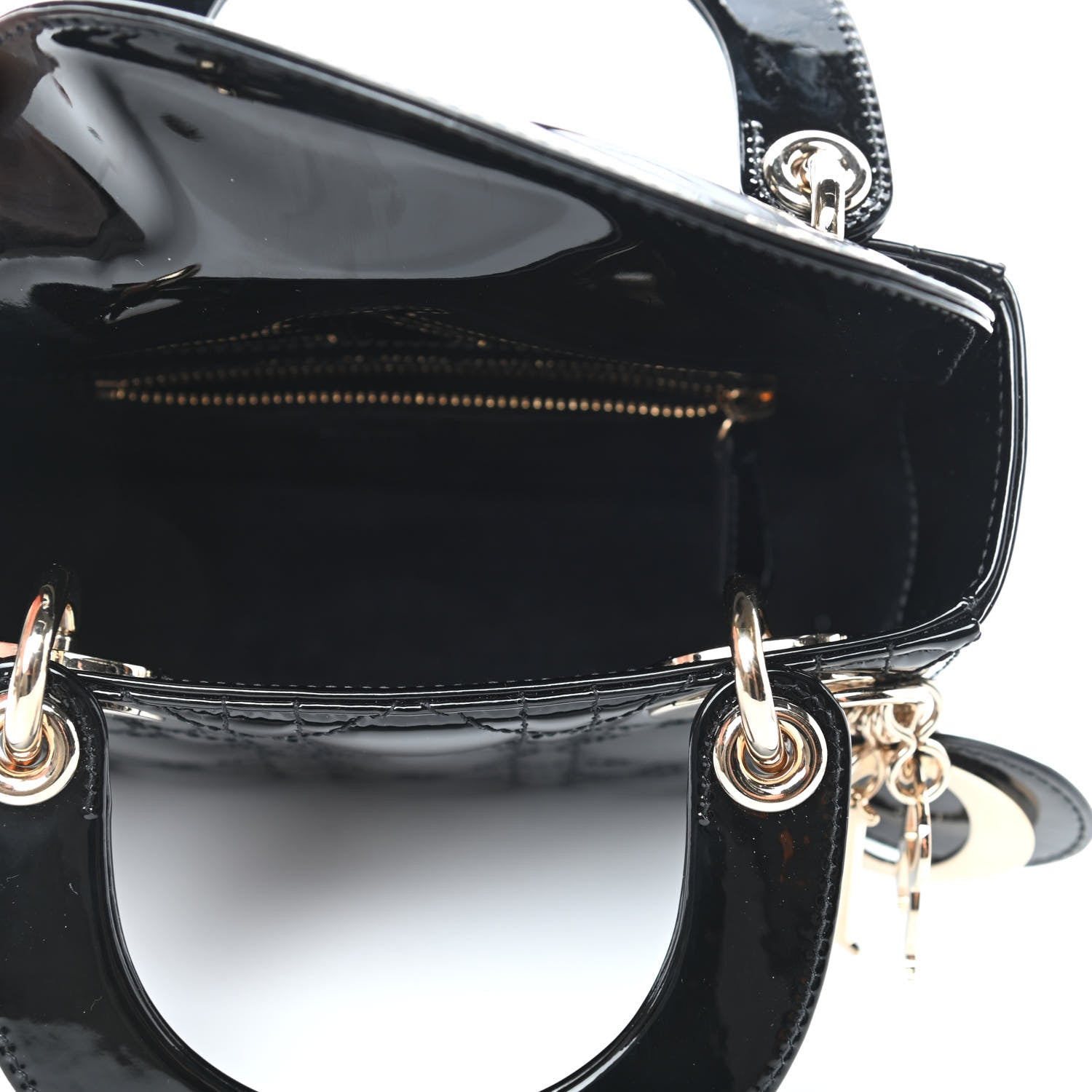 Christian Dior Patent Cannage Mini Lady Dior Black 4 of 4
