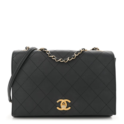 Chanel Calfskin Stitched Large Flap Black 1 of 12