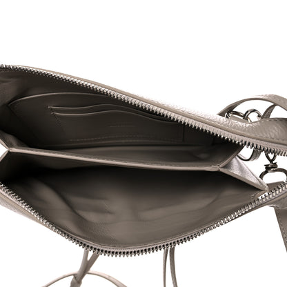 Balenciaga Grained Calfskin Neo Classic Aged Silver Multipouch with Strap Taupe 5 of 9