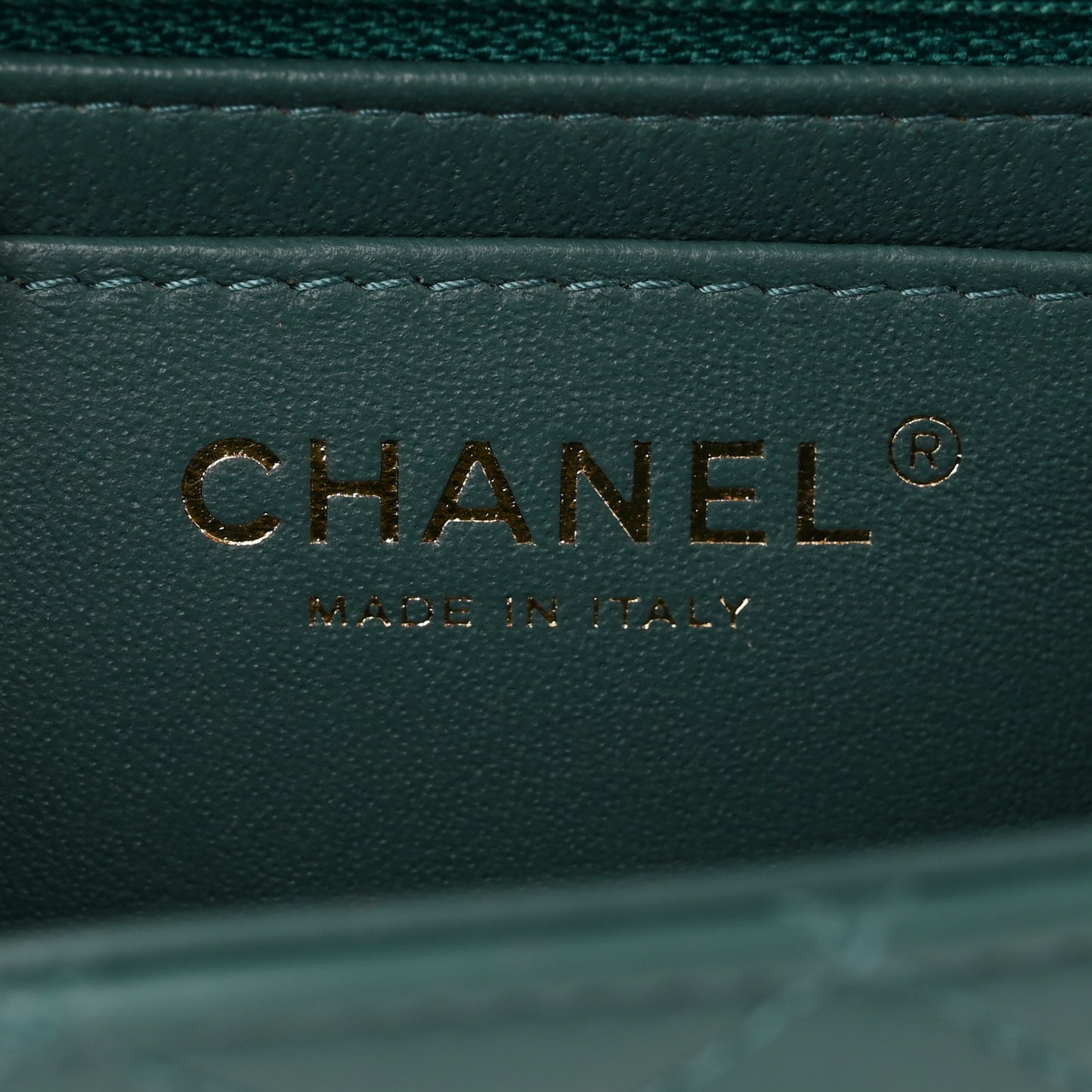 Lambskin Quilted Mini Rectangular Flap Green