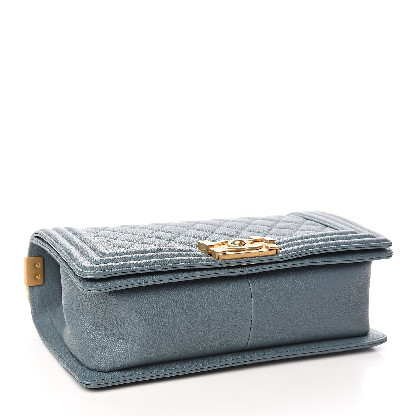 Caviar Quilted Medium Boy Flap Blue