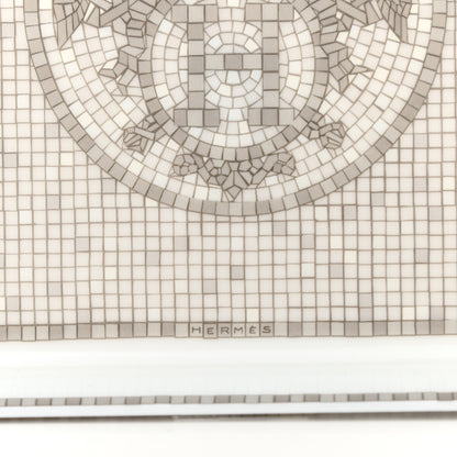 Hermes Porcelain Mosaique Au 24 Sushi Plate Platine 3 of 6