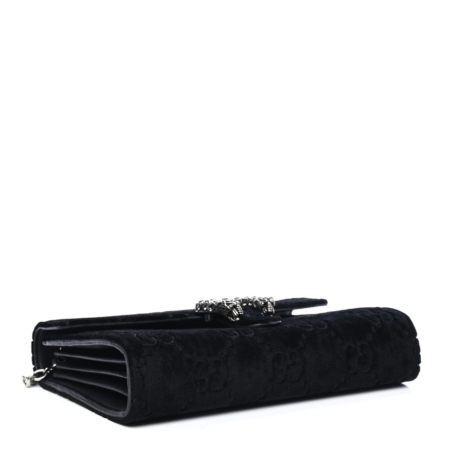 Velvet GG Monogram Mini Dionysus Chain Wallet Navy