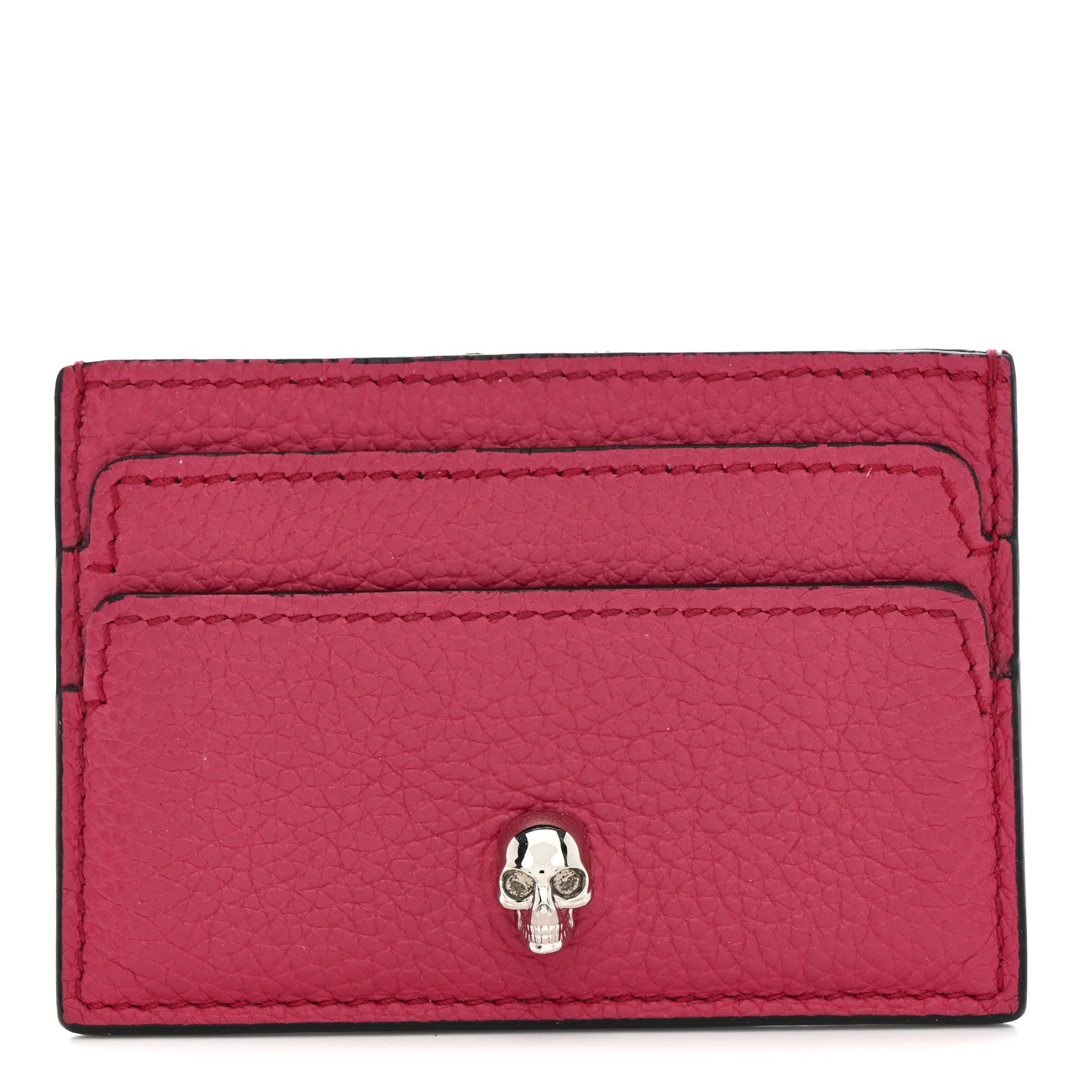 Alexander McQueen Calfskin Skull Card Holder Pink 1 of 7
