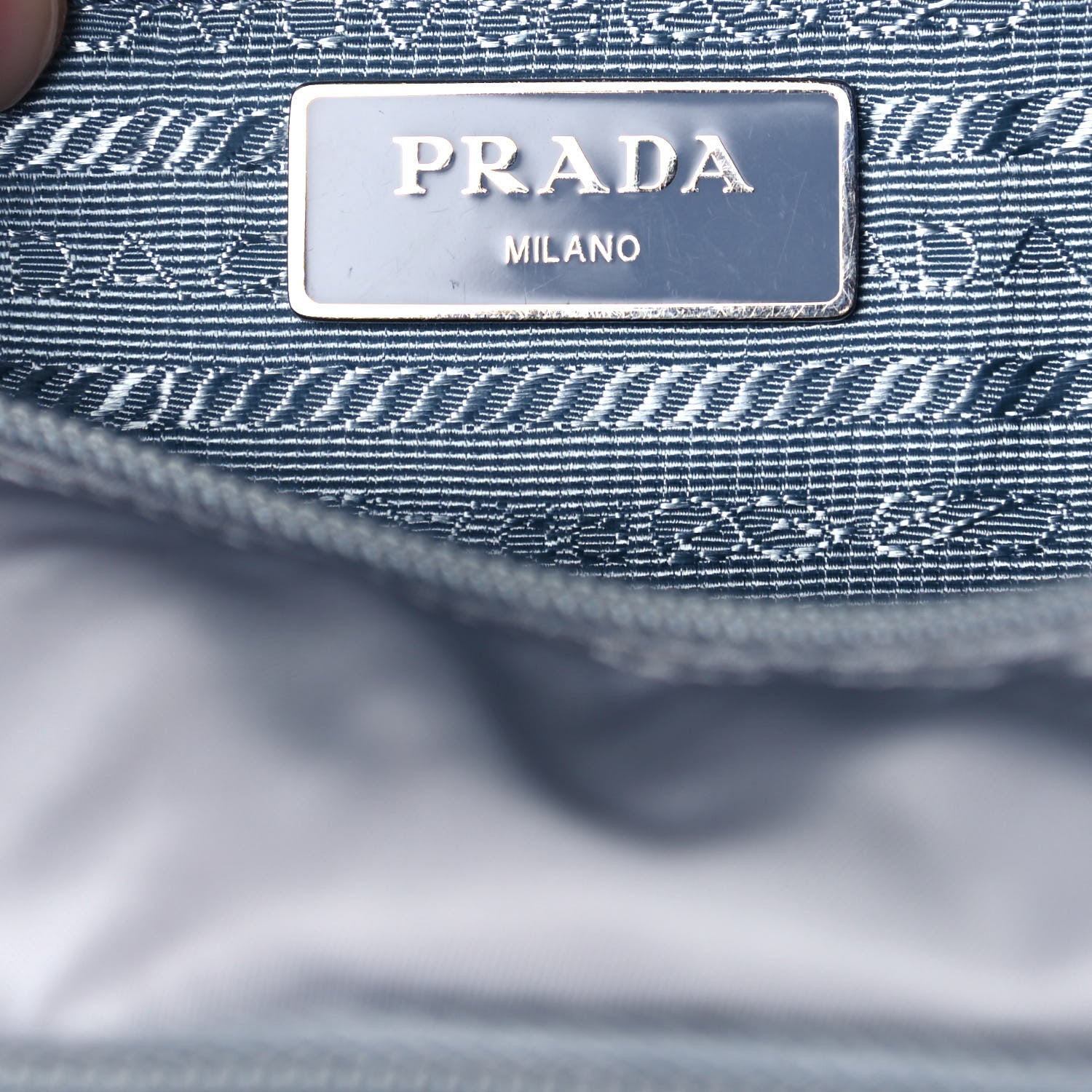 Prada Re-Nylon Vela Saffiano Pocket Double Buckle Messenger Shoulder Bag Fiordaliso 6 of 15