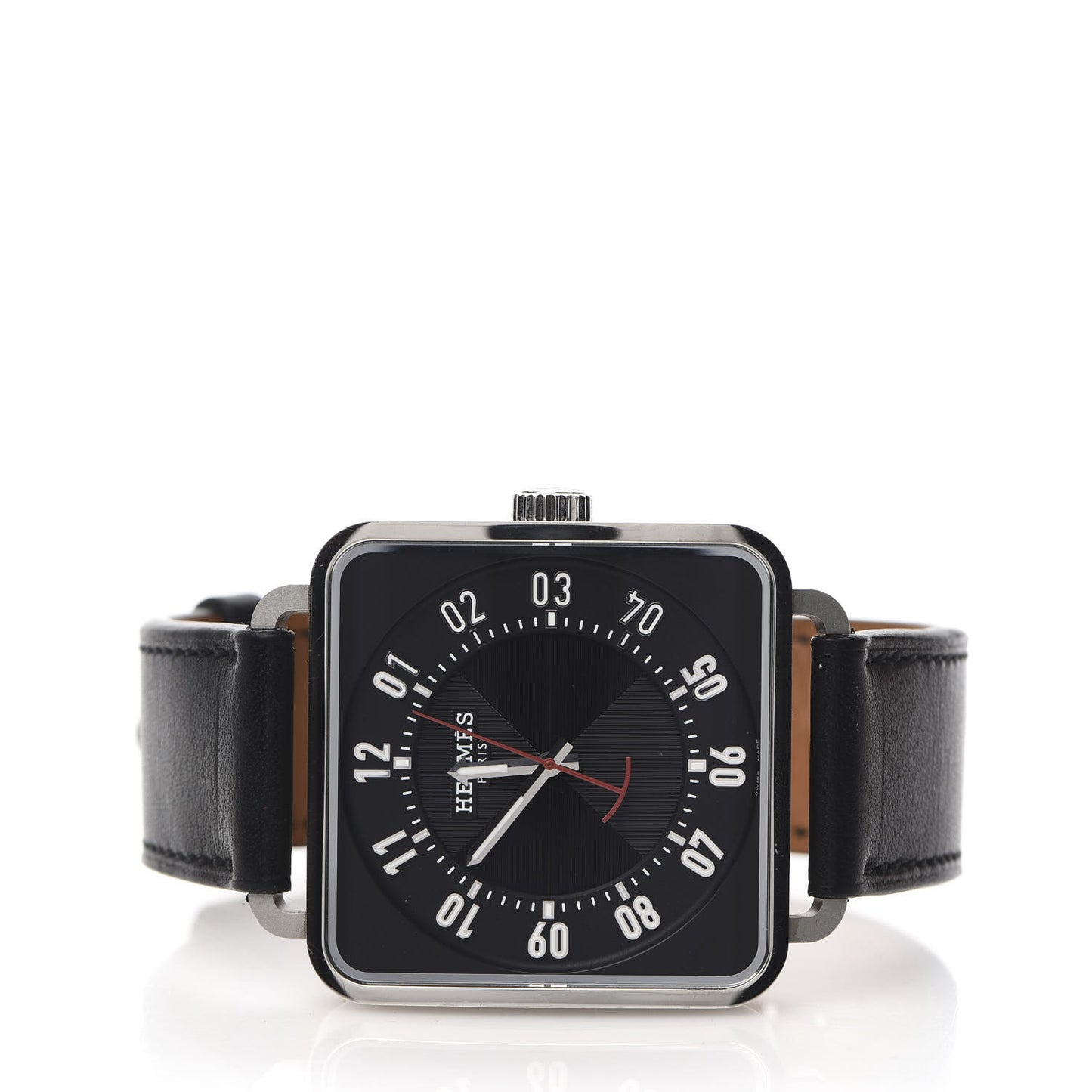 Stainless Steel Barenia 38mm Carre H Automatic Watch Noir