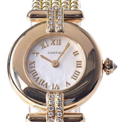 Cartier 18K Yellow Gold Diamond Mother of Pearl 24mm Must de Colisee Quartz Watch 9 of 9