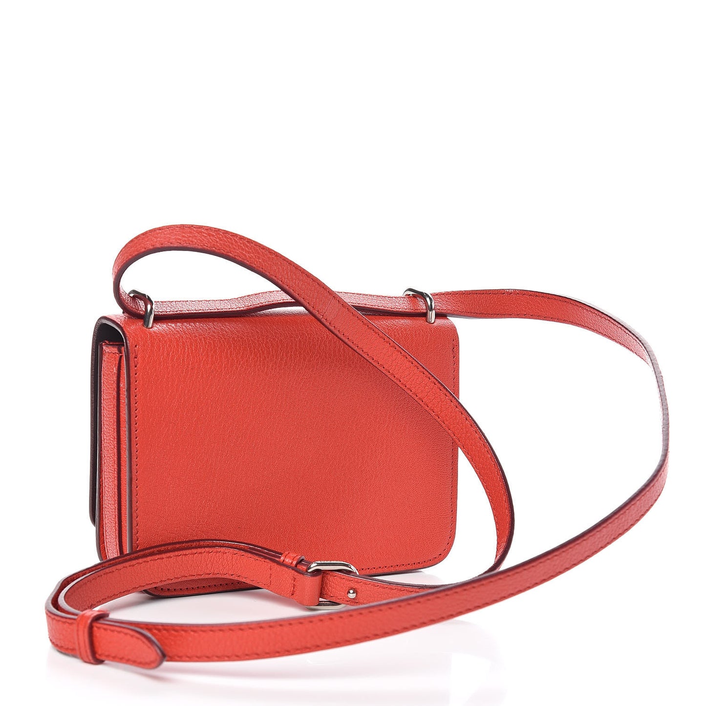 Goatskin Mini D-Ring Bag Bright Red