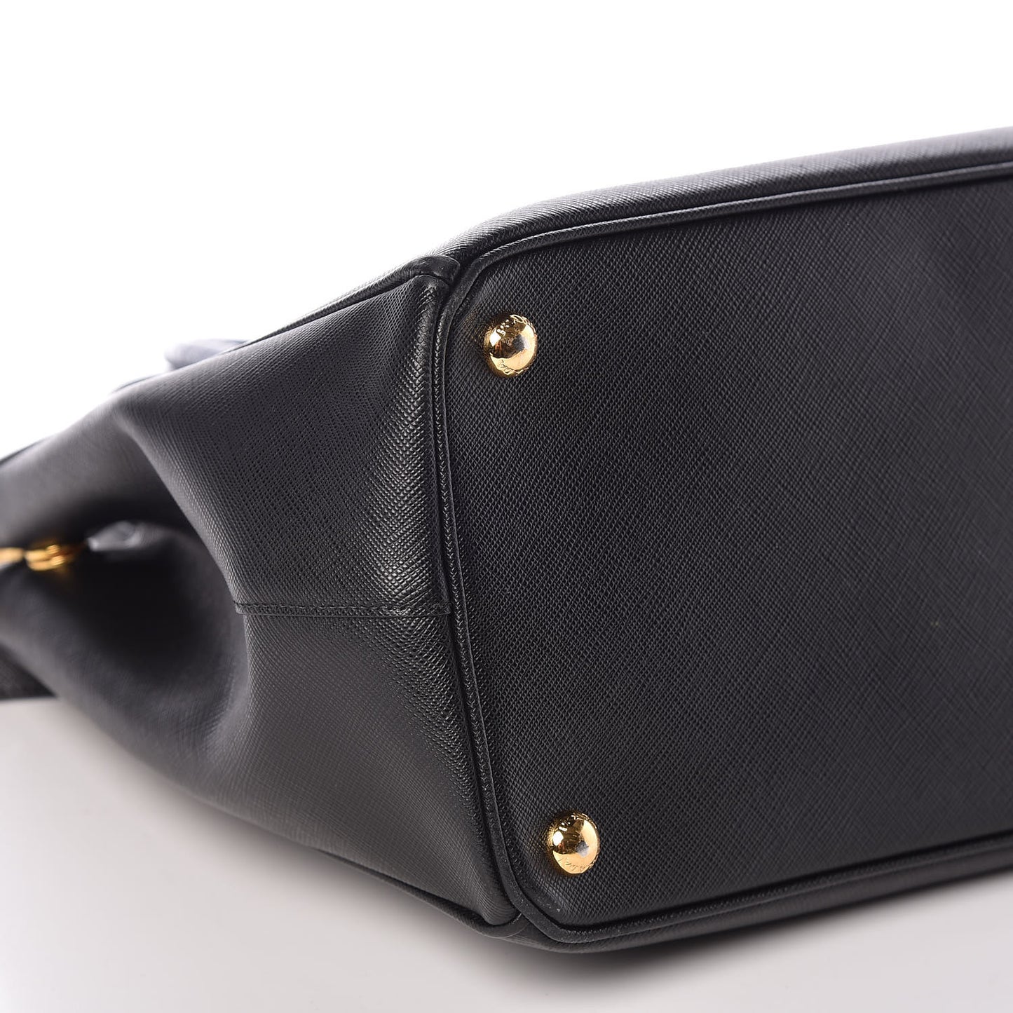 Saffiano Crocodile Medium Galleria Double Zip Tote Black Bleuette