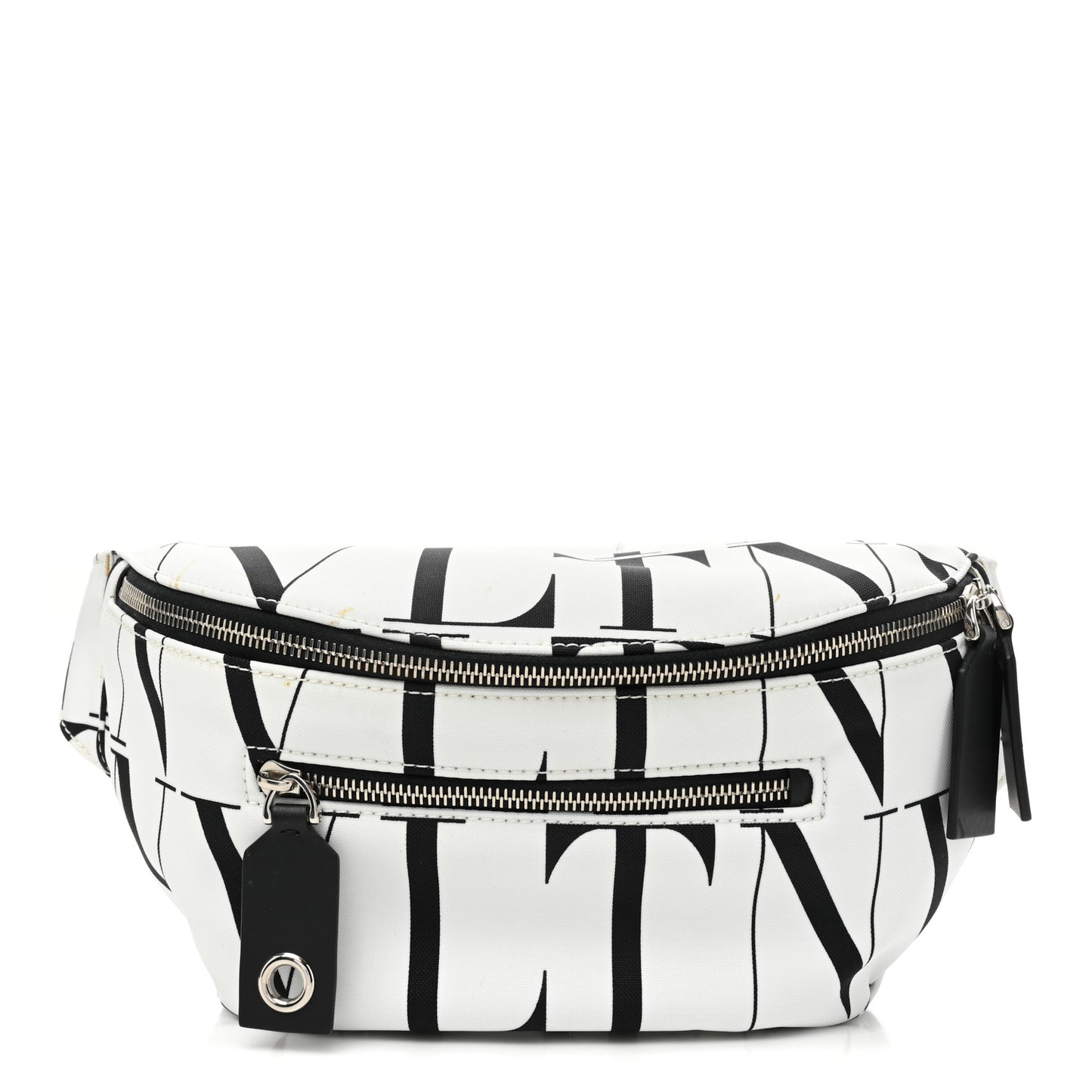 Nylon Mens VLTN Belt Bag White Black