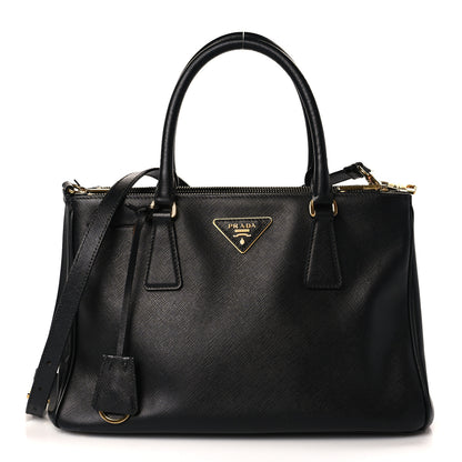 Prada Saffiano Medium Galleria Double Zip Tote Black 1 of 12