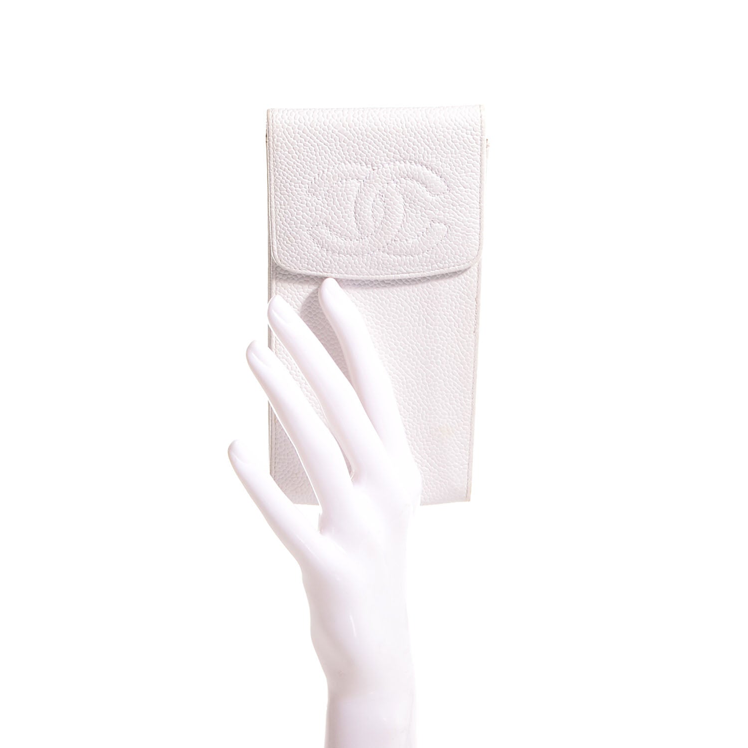 Chanel Caviar CC Eyeglasses Case White 2 of 7