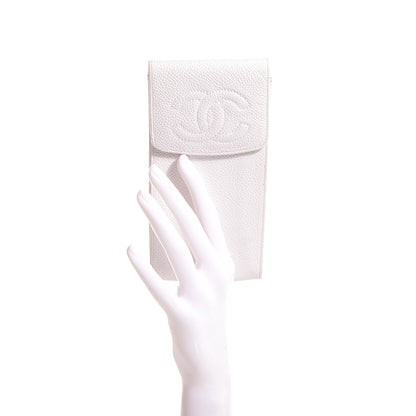Chanel Caviar CC Eyeglasses Case White 2 of 7