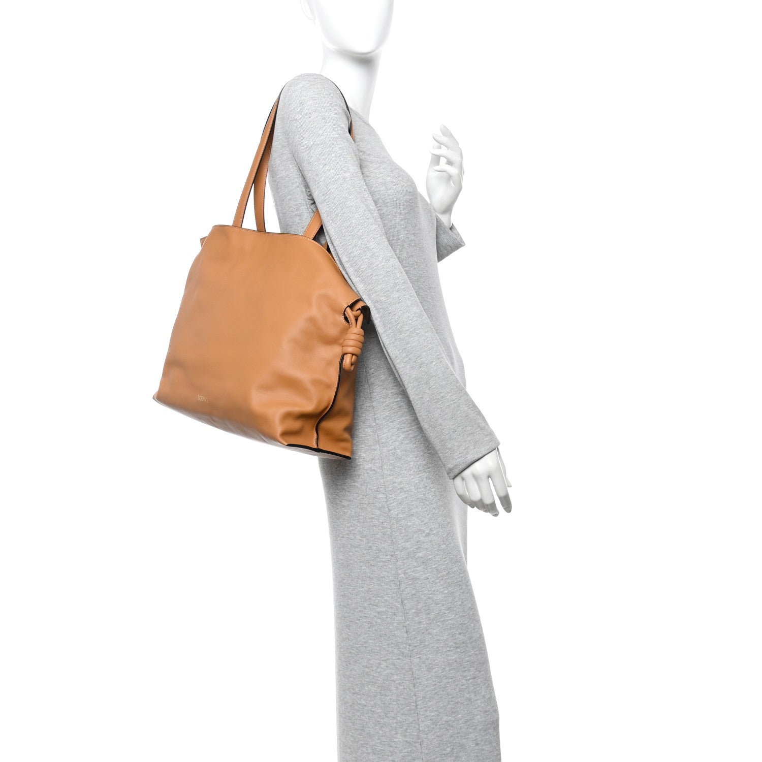 Loewe Calfskin Large Flamenco Knot Bag Warm Desert 2 of 10