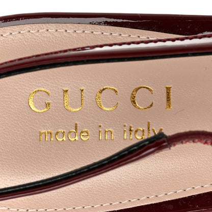Gucci Vernice Crystal Nappa Charlotte Marina Slingback Pumps 39.5 Ancora 7 of 10