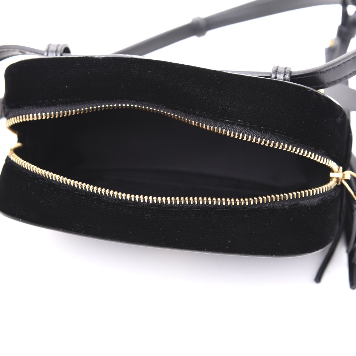 Velour Matelasse Monogram Lou Belt Bag Black