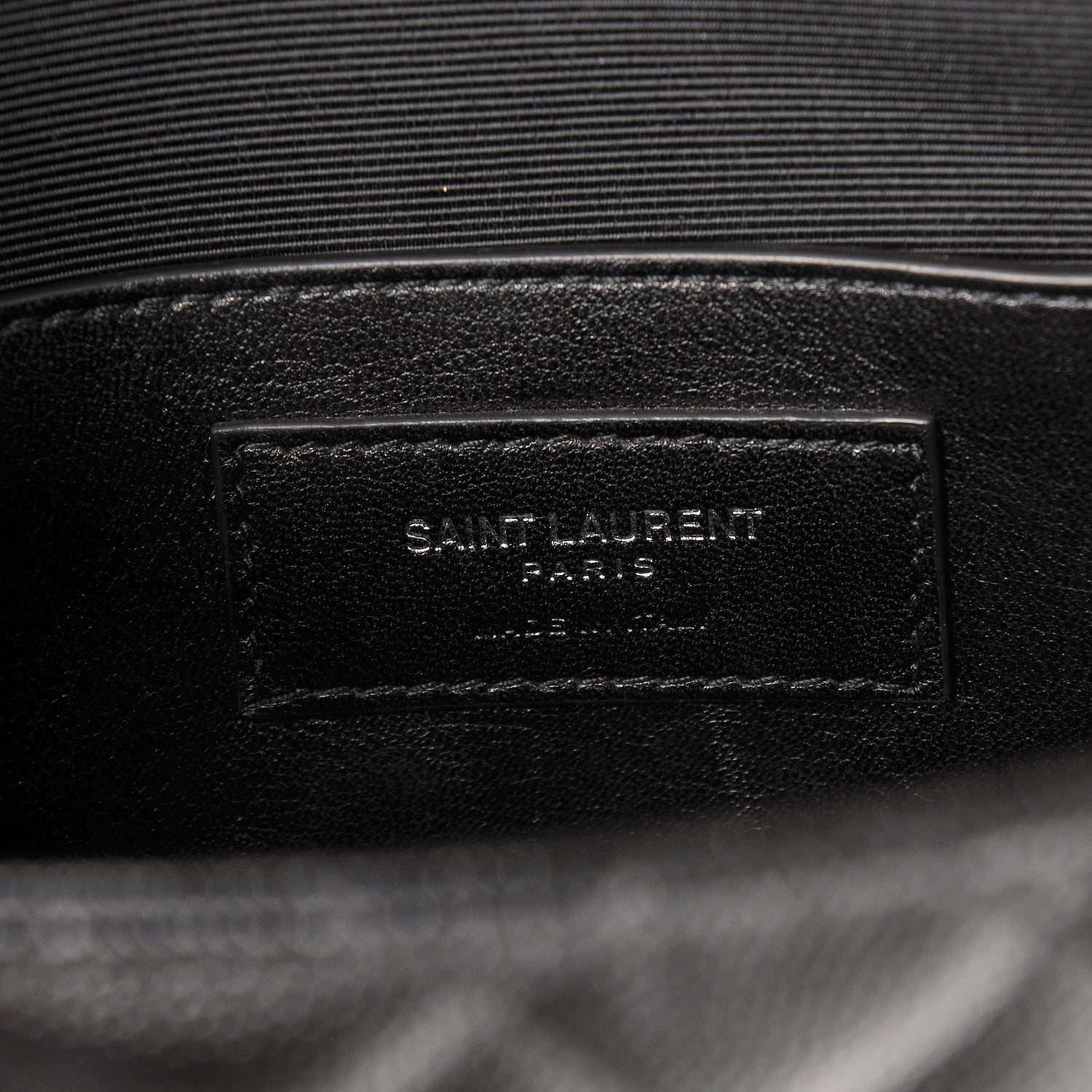 Saint Laurent Grain De Poudre Textured Mixed Matelasse Triquilt Medium Monogram Satchel Black 7 of 7