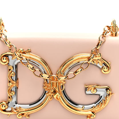 Dolce & Gabbana DOLCE GABBANA Calfskin DG Girls Phone Shoulder Bag Pink 7 of 9