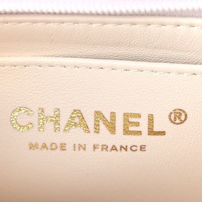 Chanel Lambskin Resin Crystal Square Quilted Monacoco Mini Square Flap White 6 of 10