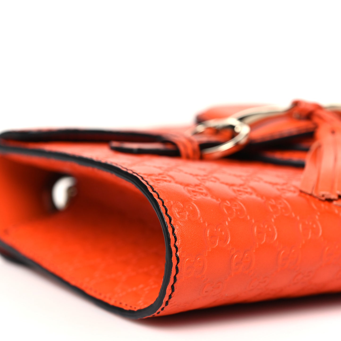 Soft Microguccissima Mini Emily Chain Shoulder Bag Sun Orange