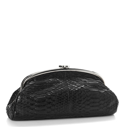 Chanel Python Timeless Clutch Black 2 of 8