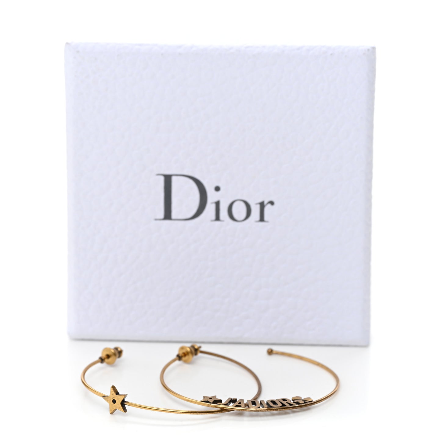 Metal J'Adior Hoop Earrings Aged Gold