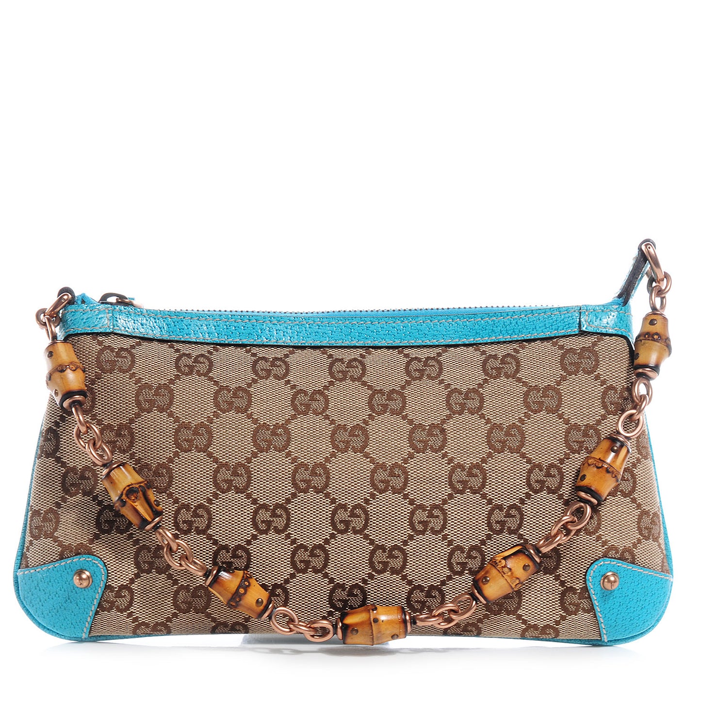 Monogram Bamboo Pochette Turquoise