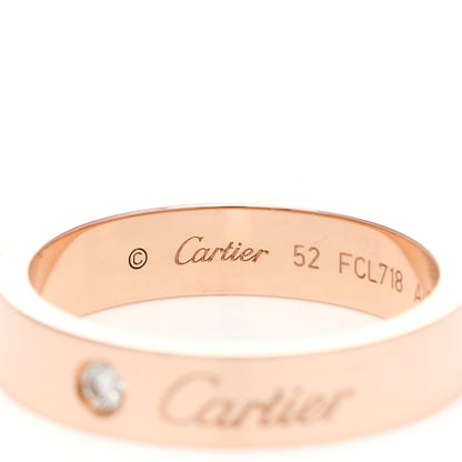 Cartier 18K Pink Gold Diamond 4mm C De Cartier Wedding Band Ring 52 6 4 of 6