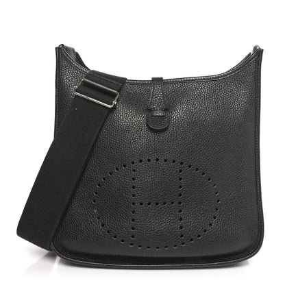 Hermes Taurillon Clemence Evelyne III PM Black 1 of 10