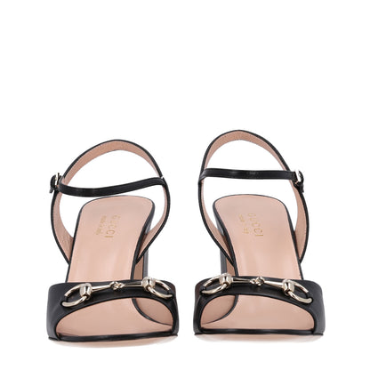 Gucci Malaga Kid Horsebit Lady 75mm Sandals 40.5 Black 3 of 10