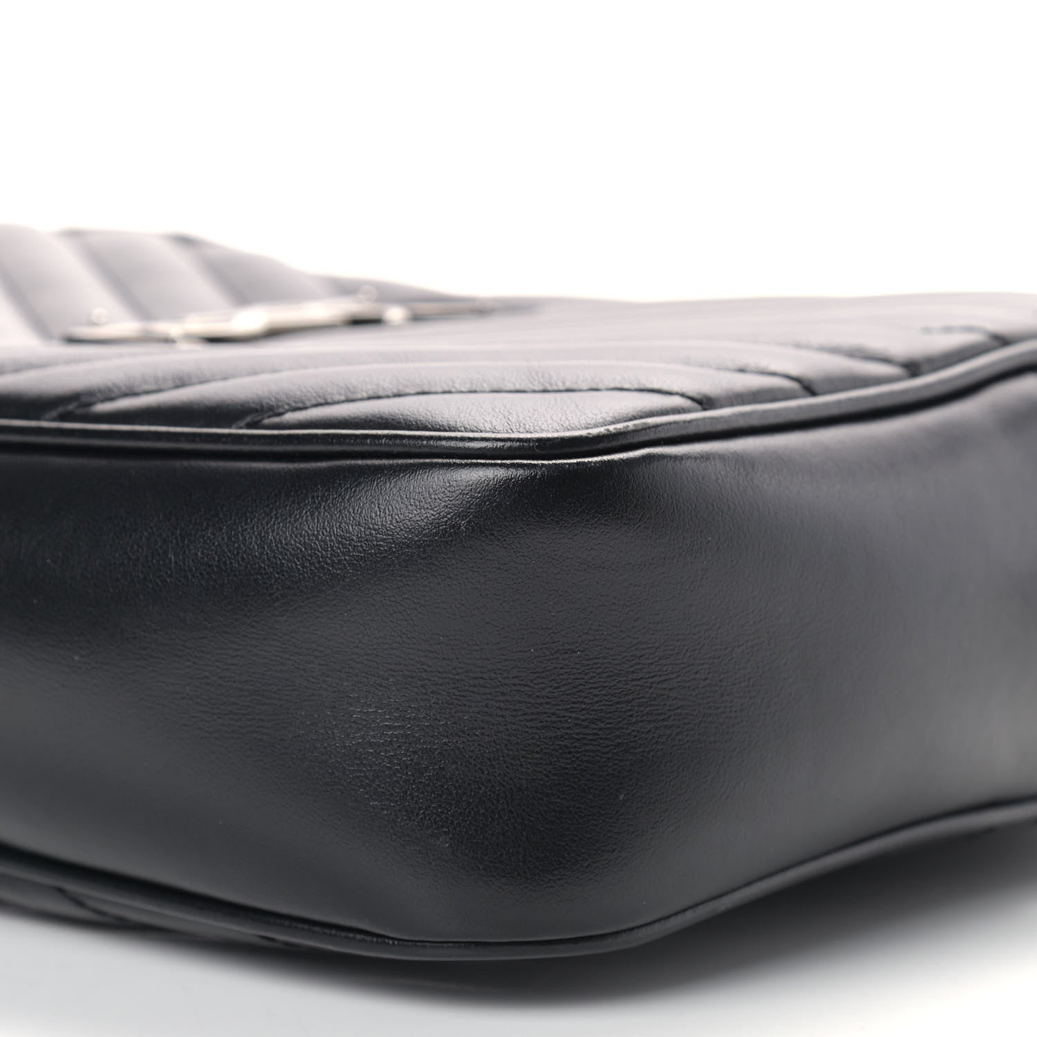 Saint Laurent Calfskin Matelasse Monogram Lou Camera Bag Black 9 of 12